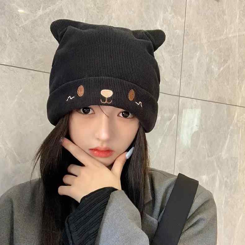 ニット帽 レディース 産後 帽子 かわいい 医療用帽子 秋冬 防寒 保温 ファッション 小顔効果 カートゥ..