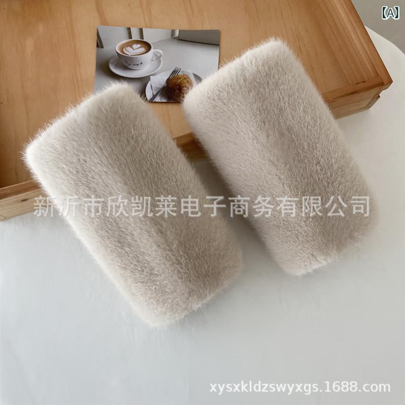 手袋 レディース ハーフフィンガーグローブ アームウォーマー フェイクファー ラビットファー ミンクファー スマホ対応 暖かい かわいい 防寒 秋冬 ベージュ グレー ブラック ピンク レザー