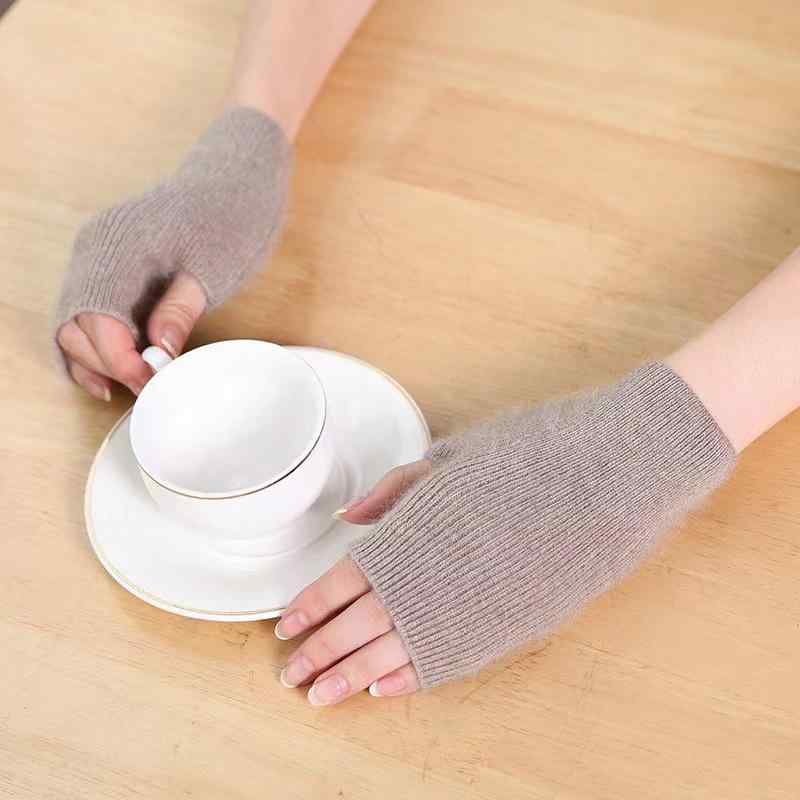 手袋 レディース 冬用 ハーフフィンガー あったか グローブ かわいい ニット 防寒 スマホ対応 指なし ..