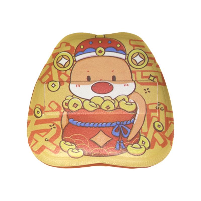 パフ メイク用パフ ルビセル 財神 ヘビ柄 厚手 赤 ワインレッド 干湿両用