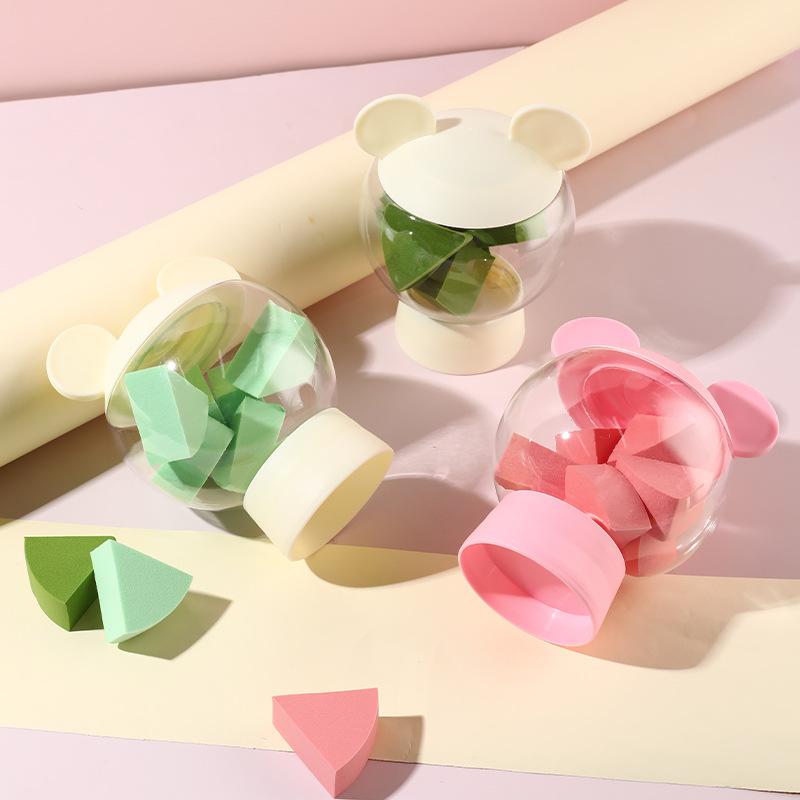 パフ メイクアップパフ スポンジ 亲水性ポリウレタン製 猫爪型 小熊型 マンゴー型 飯団型 Q弾 湿乾両用