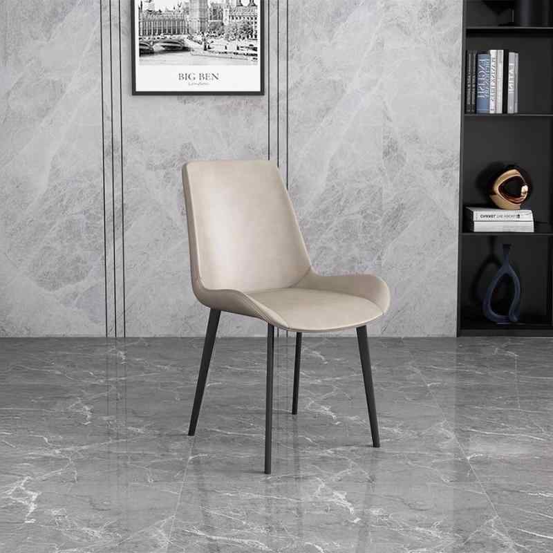 椅子 ダイニングチェア 北欧 レザー 家庭用 イス チェア カフェ 軽奢 シンプル メタル 高弾性フォーム スポンジ クッション リビング バー ホテル レストラン 深 коричневый кожаные ножки золотистого цвета