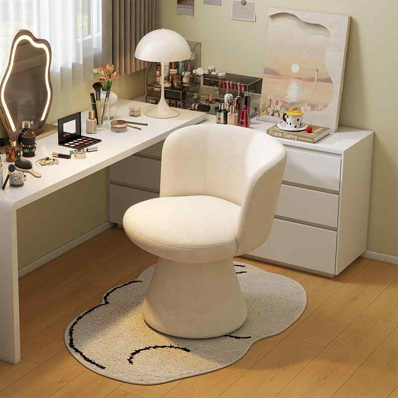 椅子 レディース チェア ドレッサー 化粧椅子 イス スツール 1人掛け 背もたれ付き 回転 ベルベット 木..