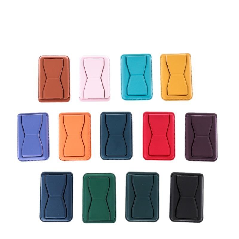 スマホ カードケース スタンド機能 マグネット吸着 背面貼り付け カード入れ スマートフォン ホルダー 落下防止 薄型 PUレザー