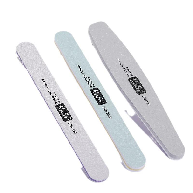 ネイルファイル 5本セット 爪やすり 爪磨き ネイルケア 粗さ両面 スポンジ 斜刀型 木片 長円型 薄片 半..