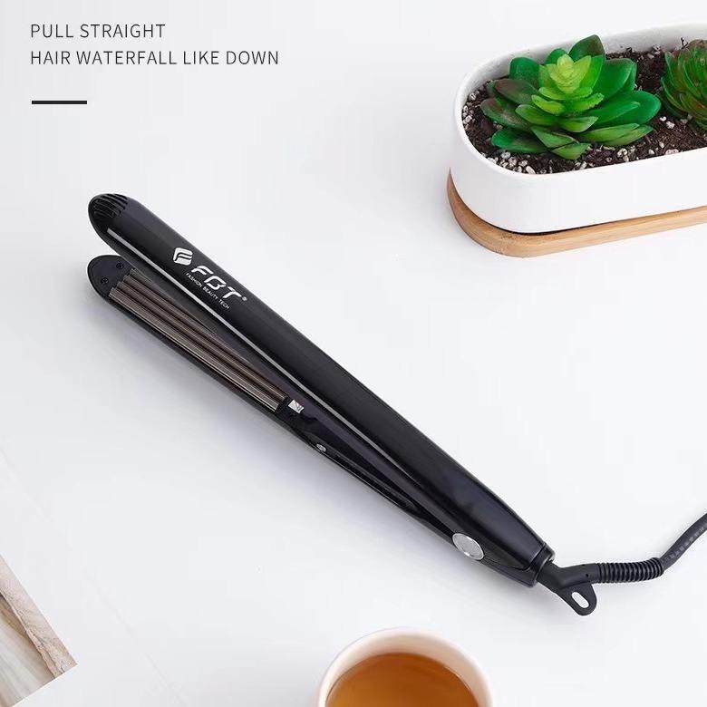 ヘアアイロン レディース ヘアアイロン 男性用 コテ ストレート カール 両用 5段階温度調整 合金 ブラック