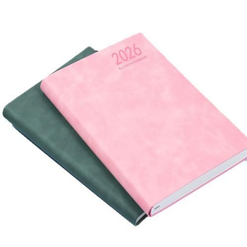 手帳 ノート スケジュール帳 仕事用 学習用 時間管理 ビジネス オフィス 事務用品 紫色 ピンク 赤色 灰..