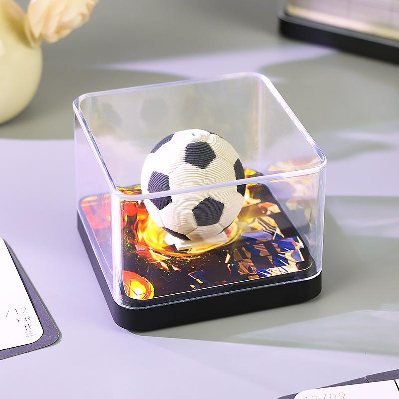 カレンダー オブジェ 卓上 3D 立体 サッカー 紙 事務用品 オフィス デコレーション