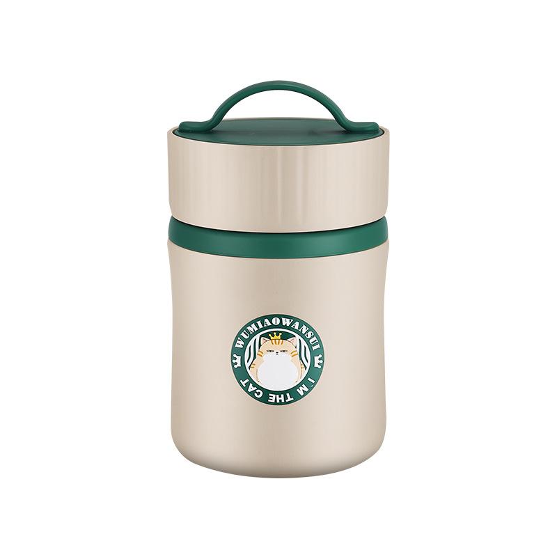 保温スープジャー レディース メンズ 子供 304ステンレス鋼 大容量 弁当箱 離乳食 おかゆ スープ 味噌汁 持ち運び 軽量 通勤 通学 遠足