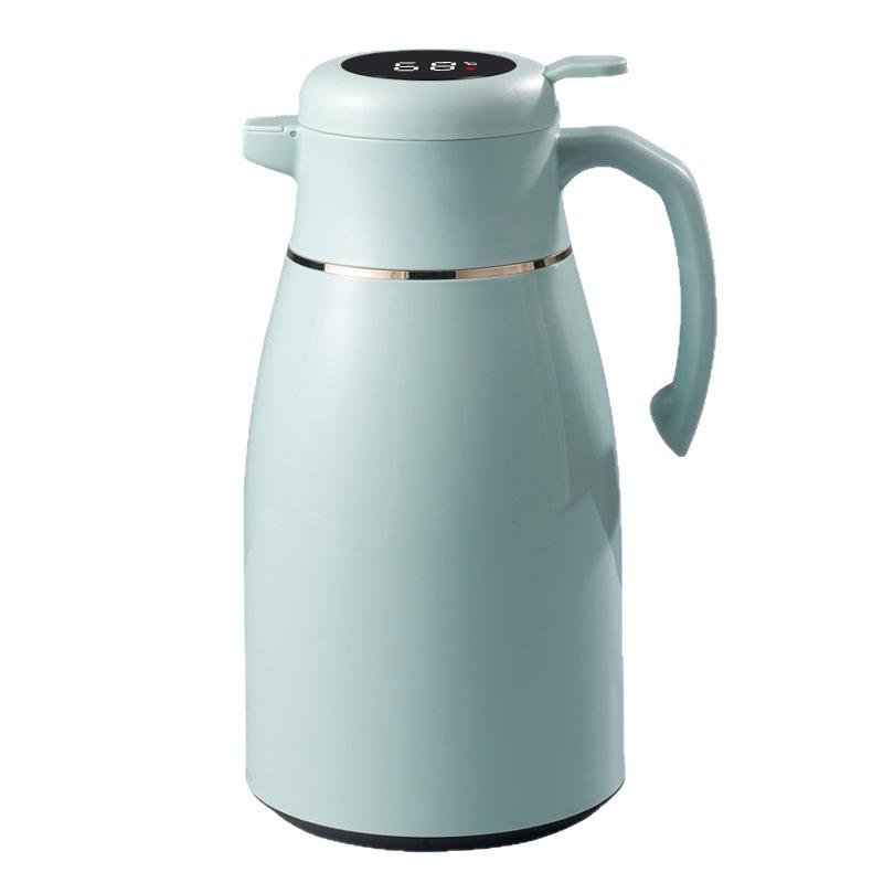 保温ポット 大容量 家庭用 ガラス製 卓上ポット オフィス用 プッシュ式 魔法瓶 ホワイト ピンク パープル グリーン 1000ml 1300ml 1600ml 1900ml