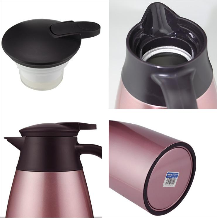 保温ポット 大容量 2L ステンレス製 卓上ポット 魔法瓶 保温 保冷 湯沸かしポット シルバー ゴールド ..