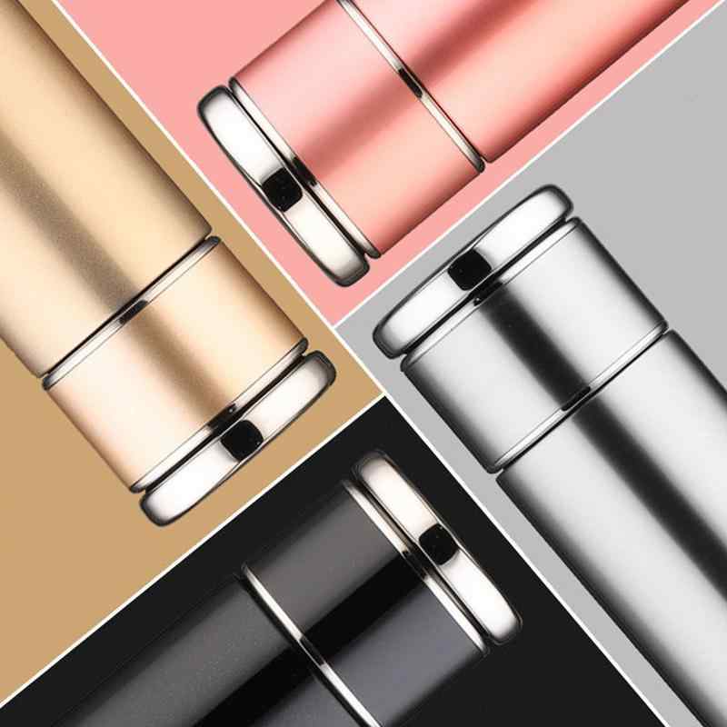 水筒 メンズ レディース ステンレス製 携帯マグ 茶こし付き 300ml 400ml 真空断熱 保温 保冷 ブラック ..