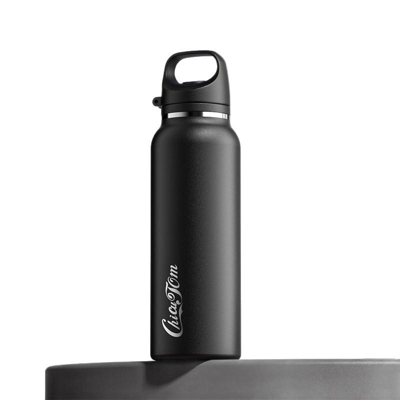 水筒 メンズ 車載 大容量 ステンレス 真空断熱 保温 保冷 ワンタッチ オープン スポーツ アウトドア