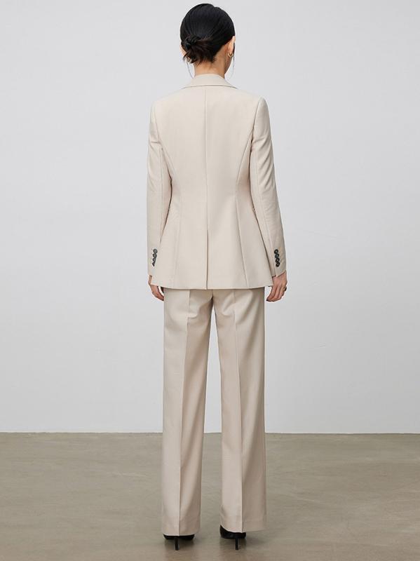 スーツ レディース フォーマル 米白色 S M L XL XXL 事務服 オフィス ビジネス 通勤 仕事用 面接 高級感 再生繊維 テーラードジャケット ベスト...