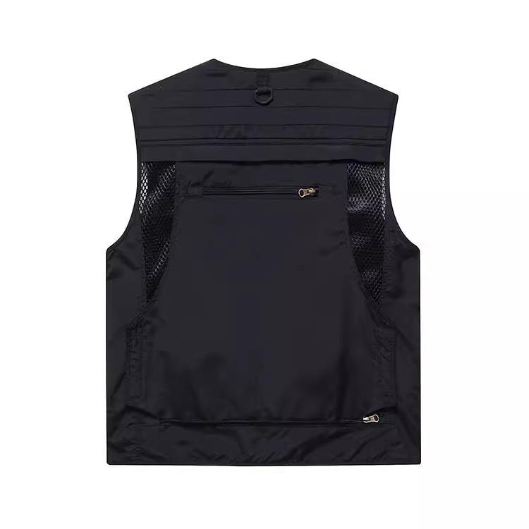 ベスト 男性用 多ポケット 速乾 ワーク 作業着 チョッキ 釣り カメラマン 登山 アウトドア 大容量 大き..