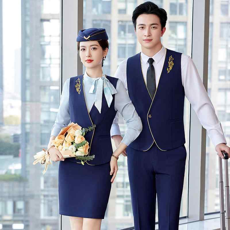 ベスト レディース メンズ バー ウェイター 制服 ユニフォーム 従業員 カフェ レストラン ホテル 受付 ..