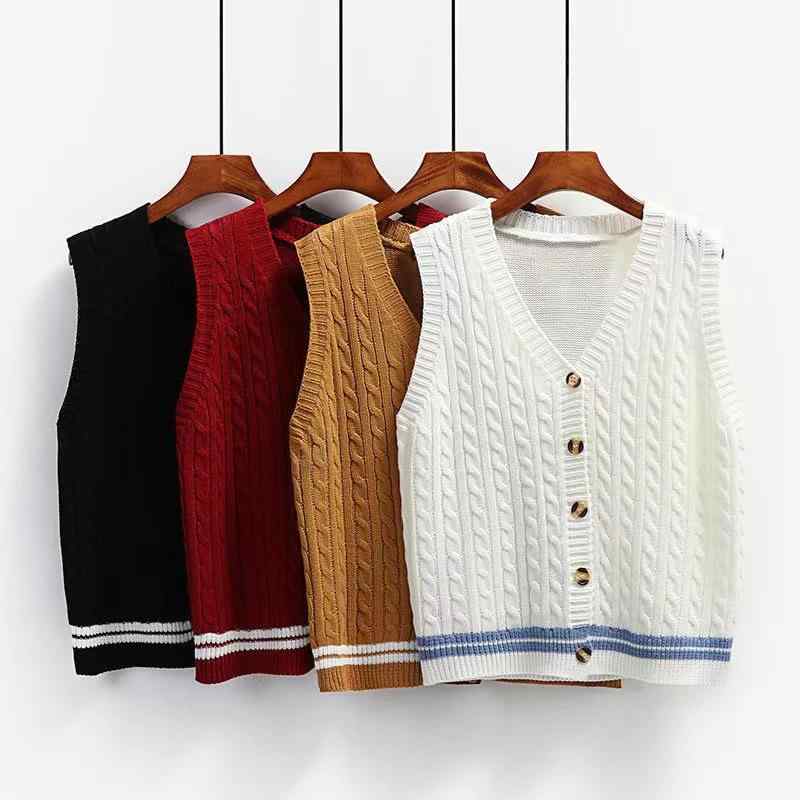 ニット ベスト レディース カーディガン Vネック ケーブル編み ノースリーブ トップス ゆったり 大きめ..