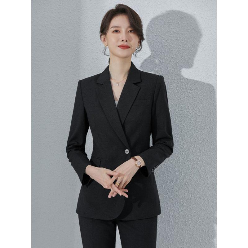 スーツ レディース 秋冬 セットアップ パンツスーツ ビジネス フォーマル オフィス 通勤 きれいめ 上品 無地 黒 紺色 S M L XL 2XL 3XL