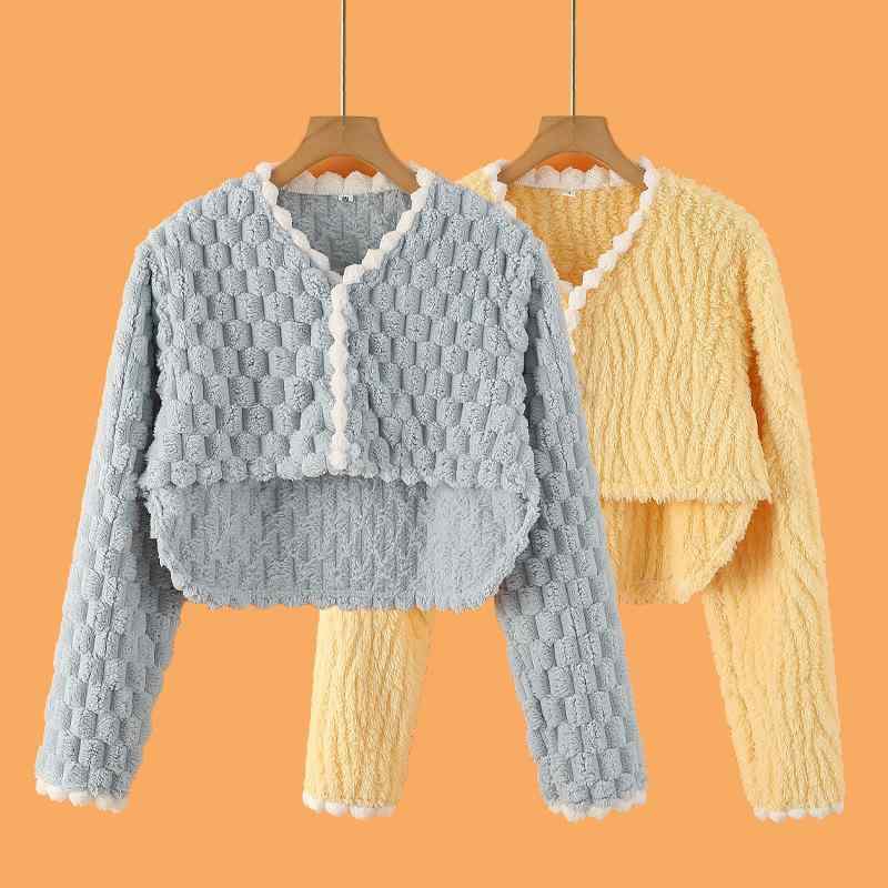 肩当て レディース 秋冬 授乳 マタニティ 産後 部屋着 ルームウェア ショール 暖かい 冷え対策 颈椎保..