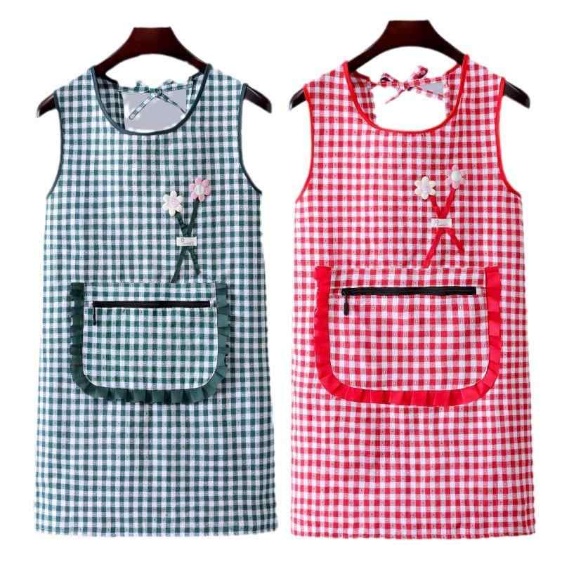 エプロン レディース 女性用 綿 コットン 家庭用 防汚 防油 撥水 通気性 料理 DIY ガーデニング ワーキ..