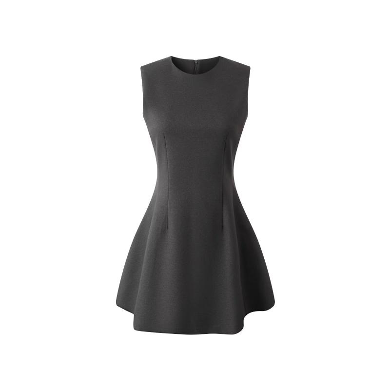 ワンピース レディース ノースリーブ Aライン ショート ミニ丈 ポリエステル 高見え 普段使い パーティ..