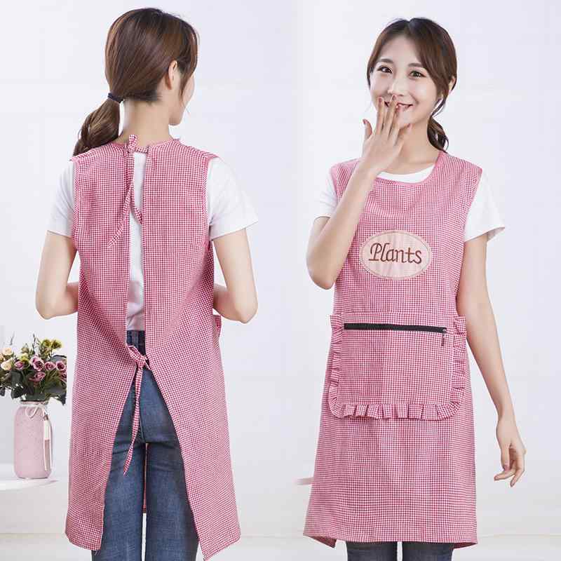 エプロン レディース 女性用 綿100% ワークエプロン カフェエプロン キッチンエプロン 料理用 DIY ガー..