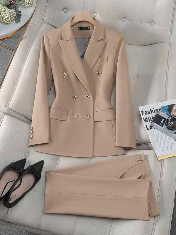 スーツ レディース カッチ色 高見え マネージャー ワークウェア フォーマル オフィス ビジネス 長袖 テ..