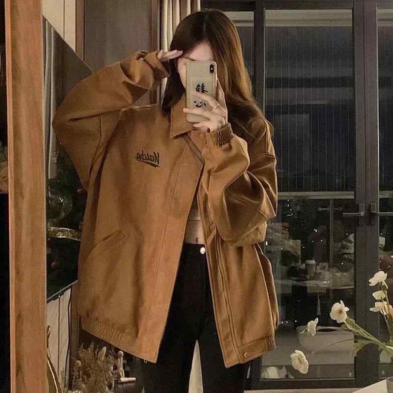 ジャケット レディース 秋冬 レトロ 刺繍 プリント 襟付き ゆったり 大きめサイズ デザイン ミラードス..