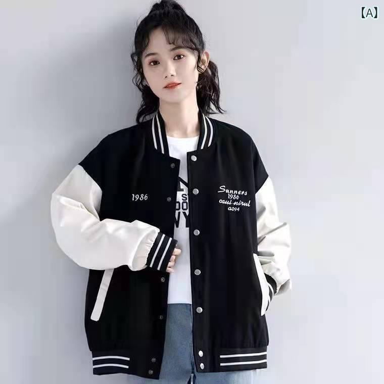 ジャケット レディース 春秋 スタジャン 野球 アウター ブルゾン ジャンパー トップス 韓国風 カジュア..