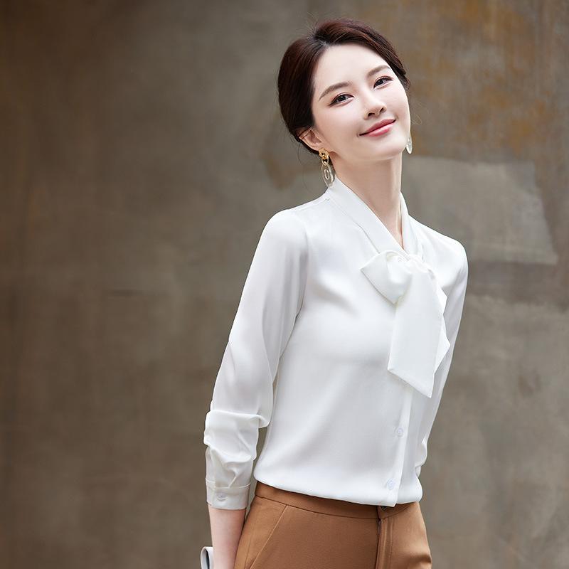 シャツ レディース 接触冷感 Vネック 切り替え ブラウス トップス 長袖 オフィス 通勤 きれいめ おしゃ..