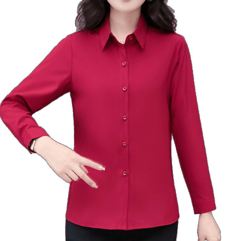 シャツ レディース 長袖 ファッション 草グリーン ブルー 西瓜レッド ブラック ホワイト ワインレッド ..