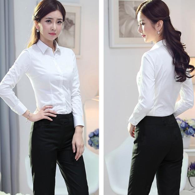シャツ レディース 半袖 長袖 オフィス ブラウス 作業着 トップス 細身 綿 韓国風 シニール素材 カット..