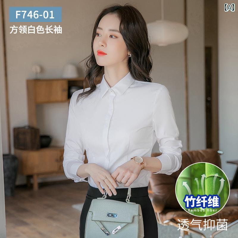 シャツ レディース 半袖 刺繍 竹繊維 ブラウス オフィススタイル Vネック スタンダードカラー 清涼 吸..