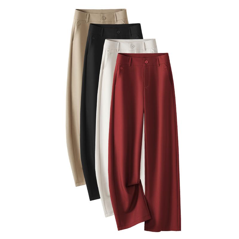 パンツ レディース ワイドパンツ 春秋 高見え ポリエステル テーパードパンツ ゆったり ストレートパン..