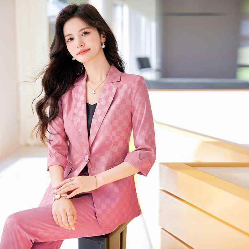 レディース ビジネス スーツ 長袖 ジャケット パンツ セットアップ オフィス フォーマル Vネック 無地 ..