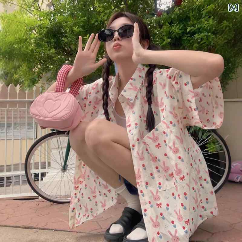 シャツ レディース 春夏 プリント柄 半袖 POLO襟 ブラウス 紫外線対策 ポリエステル 迷彩柄 ゆったり ..