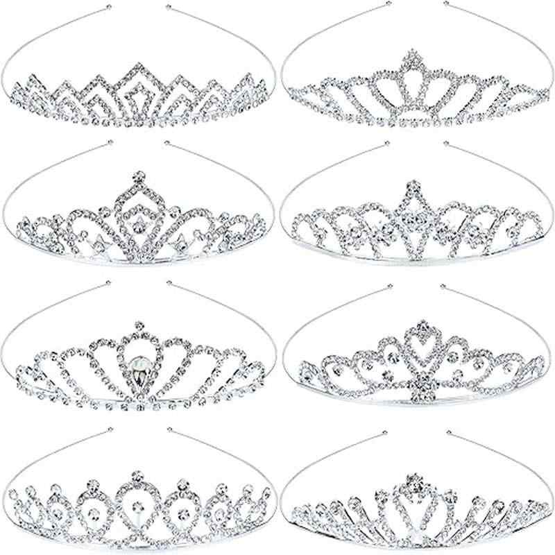 ヘアアクセサリー 合金 水晶 ジルコニア ティアラ カチューシャ クラウン 王冠 髪飾り パーティー 誕生日 結婚式 ウエディング ブライダル キッズ 子供 かわいい