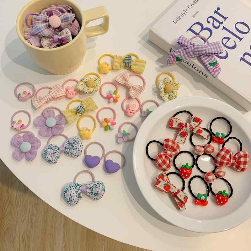 ヘアゴム キッズ 女の子 子供 ヘアアクセサリー 髪飾り 髪留め 花柄 リボン かわいい おしゃれ プリン..