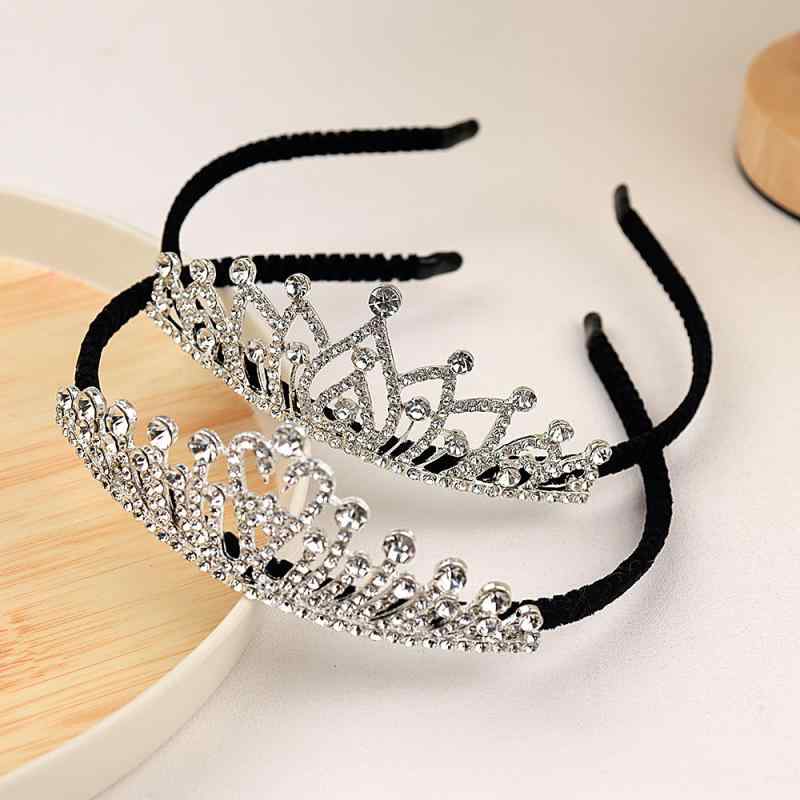 ヘアアクセサリー 子供用 かわいい プリンセス ティアラ カチューシャ 水晶 クラウン 髪飾り ギフト 誕..