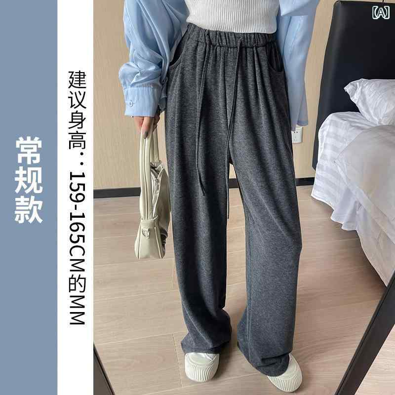 ワイドパンツ レディース 秋冬 高見え 美脚 ハイウエスト ストレート 落ち感 ゆったり テーパード あったか 裏起毛 ズボン スラックス ..