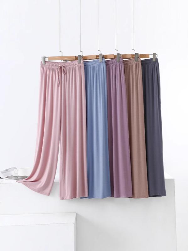 パンツ レディース 春夏 ワイドパンツ 再生繊維 ゆったり 韓国風 リラックスパンツ ゴムウエスト 長ズ..