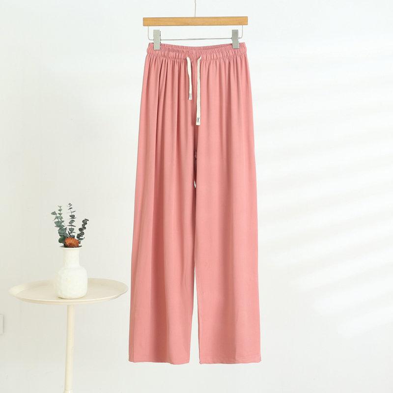 パンツ レディース 綿 ワイドレッグ ルーズ ゆったりサイズ 着痩せ レーヨン ストレートパンツ ホーム..
