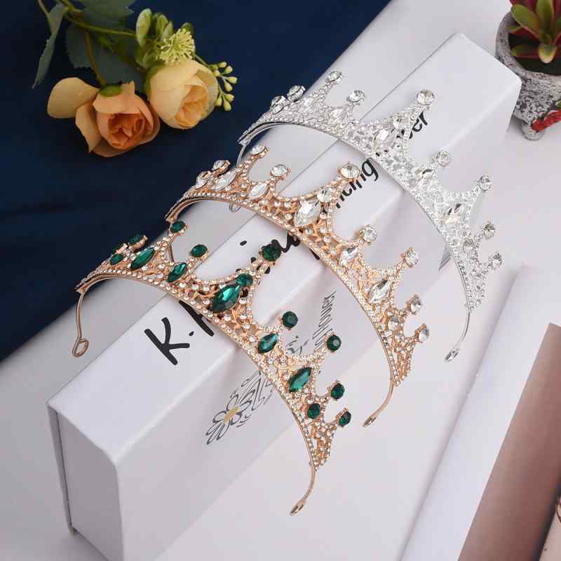 ヘアアクセサリー レディース 子供 パーティー クラウン ティアラ 合金 水晶 キラキラ 髪飾り 宴会 結..