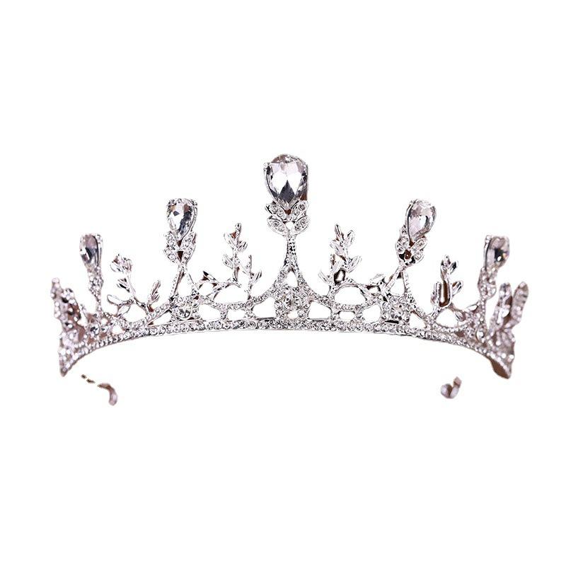 ヘアアクセサリー 子供用 ティアラ カチューシャ プリンセス ガールズ 王冠 水晶 髪飾り 女の子 誕生日 パーティー 発表会 シルバー 電気メッキ加工