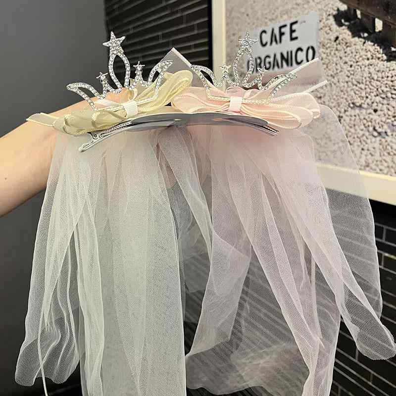 ヘアピン キッズ レース クラウン ティアラ ヘアアクセサリー 子供 女の子 髪飾り 誕生日 パーティー ..