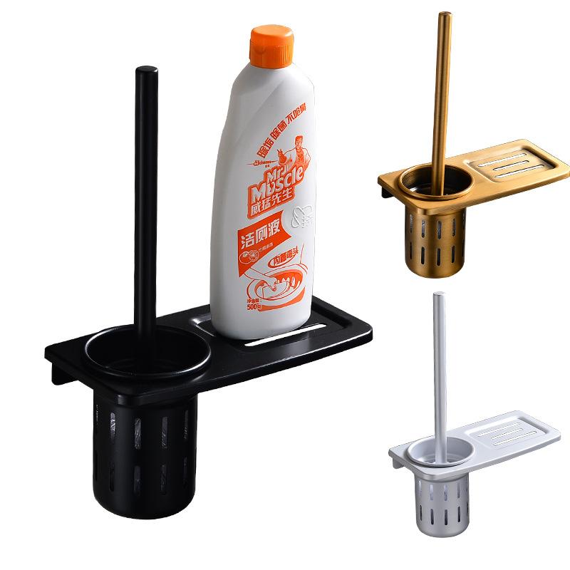 トイレブラシ セット トイレットペーパーホルダー 多機能 清掃ブラシ アルミ合金 サニタリー収納 無地 ..