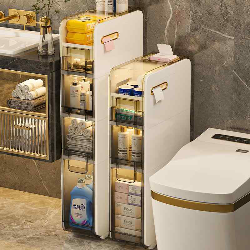 バスルーム収納カート 2段 3段 4段 トイレ収納ラック 洗面所収納棚 ランドリー収納 すき間収納 スリム ..