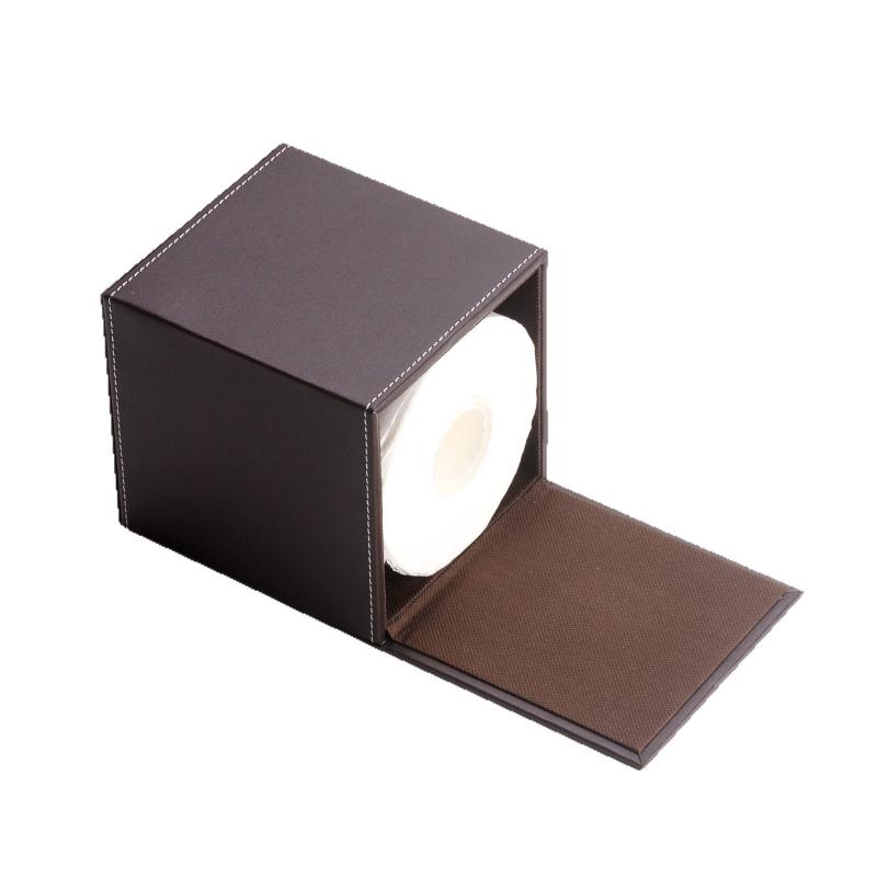 ティッシュボックス カー用品 レザー調 巻き取り式 ロールペーパーホルダー 車載 リビング 浴室 モダン..