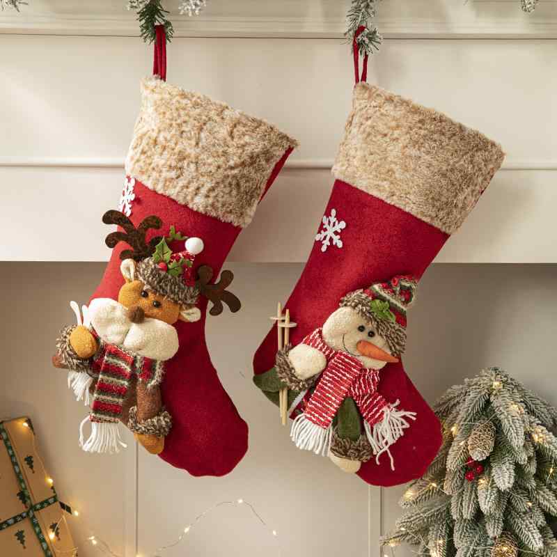 クリスマス ソックス ギフトバッグ クリスマス デコレーション サンタクロース ソックス 子供 ギフト シーン レイアウト