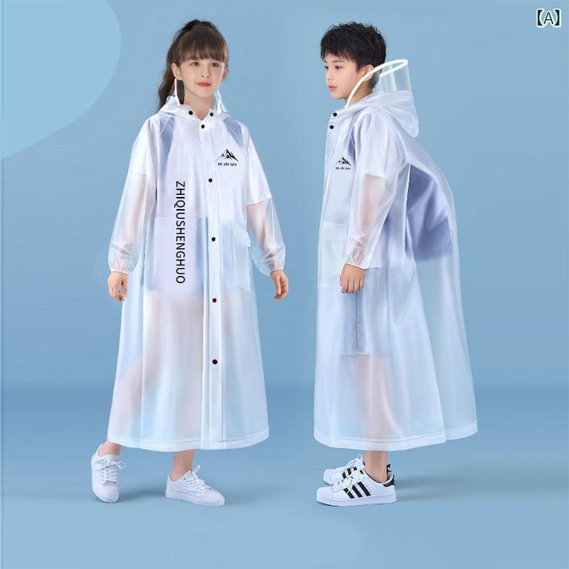 ・雨具用途: 自転車用雨具・雨衣の厚さ: 普通・雨衣の生地: EVA・防水加工: 無・対象: 子供・人数: 1人・色: ホワイト、ブルー、オレンジ、ピンク、普通款（帽檐・書包位なし）・サイズ: XL（身長130-140cm）、2XL（身長141-150cm）、3XL（身長151-160cm）、4XL（身長161-170cm）・スタイル: 百搭・製品カテゴリ: 雨披